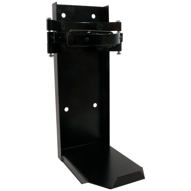 Supplywise fire extinguisher vehicle bracket similar to the Shaya Fire heavy-duty black steel bracket for 9kg fire extinguishers in vehicles.