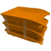 Picture of Letter Tray - Plastic - Triple - 35 x 26 x 6 cm - Colour Options - Pack of 21 - 014LT-T-Y