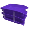 Picture of Letter Tray - Plastic - Triple - 35 x 26 x 6 cm - Colour Options - Pack of 21 - 014LT-T-Y