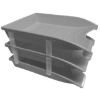 Picture of Letter Tray - Plastic - Triple - 35 x 26 x 6 cm - Colour Options - Pack of 21 - 014LT-T-Y