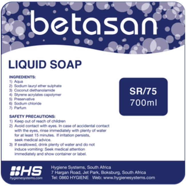 SW liquid soap, similar to liquid soap, hand liquid soap from bidvest steiner.