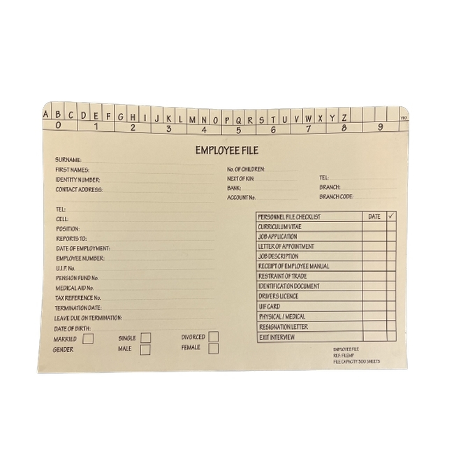 SW employee document, similar to tidy files, croxley files from tidy files,makro.