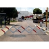 SW crowd safety barrier, compares with road barrier, plastic barrier via safety first, safety signs.