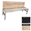 Picture of Slimline Bench - Steel and Wood - Adj. Feet - 45x180x49cm - Colour Options - SLB4641PC