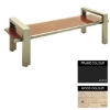 Picture of Modern Bench - Steel and Wood - Adj. Feet - 45x240x49cm - Colour Options - MD4661PC