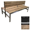 Picture of Slimline Bench - Steel and Wood - Bolt Down - 45x240x98cm - Colour Options - SLBD4662PC