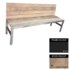 Picture of Slimline Bench - Steel and Wood - Adj. Feet - 45x180x49cm - Colour Options - SLB4641PC