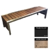 Picture of Mall Bench - Steel and Wood - Adj. Feet - 45x180x51cm - Colour Options - ML4641PC