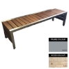 Picture of Mall Bench - Steel and Wood - Adj. Feet - 45x150x51cm - Colour Options - ML4631PC