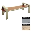 Picture of Modern Bench - Steel and Wood - Bolt Down - 45x240x49cm - Colour Options - MD4662PC