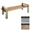 Picture of Modern Bench - Steel and Wood - Adj. Feet - 45x180x49cm - Colour Options - MD4641PC