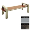 Picture of Modern Bench - Steel and Wood - Adj. Feet - 45x180x49cm - Colour Options - MD4641PC