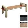 Picture of Modern Bench - Steel and Wood - Adj. Feet - 45x180x49cm - Colour Options - MD4641PC