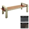 Picture of Modern Bench - Steel and Wood - Adj. Feet - 45x180x49cm - Colour Options - MD4641PC