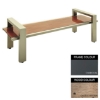 Picture of Modern Bench - Steel and Wood - Bolt Down - 45x180x49cm - Colour Options - MD4642PC