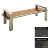 Picture of Modern Bench - Steel and Wood - Bolt Down - 45x180x49cm - Colour Options - MD4642PC