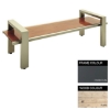 Picture of Modern Bench - Steel and Wood - Bolt Down - 45x240x49cm - Colour Options - MD4662PC