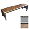 Picture of Mall Bench - Steel and Wood - Adj. Feet - 45x150x51cm - Colour Options - ML4631PC