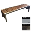 Picture of Mall Bench - Steel and Wood - Adj. Feet - 45x150x51cm - Colour Options - ML4631PC