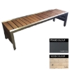 Picture of Mall Bench - Steel and Wood - Adj. Feet - 45x150x51cm - Colour Options - ML4631PC