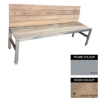 Picture of Slimline Bench - Steel and Wood - Adj. Feet - 45x180x49cm - Colour Options - SLB4641PC