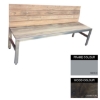 Picture of Slimline Bench - Steel and Wood - Adj. Feet - 45x180x49cm - Colour Options - SLB4641PC
