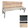 Picture of Slimline Bench - Steel and Wood - Bolt Down - 45x180x49cm - Colour Options - SLB4642PC