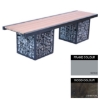 Picture of Gabion Bench - Steel and Wood - 45x180x49cm - Colour Options - GB4641PC