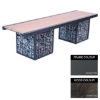Picture of Gabion Bench - Steel and Wood - 45x180x49cm - Colour Options - GB4641PC