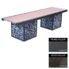 Picture of Gabion Bench - Steel and Wood - 45x240x49cm - Colour Options - GB4661PC