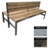 Picture of Slimline Bench - Steel and Wood - Adj. Feet - 45x180x98cm - Colour Options - SLBD4641PC