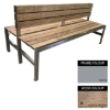 Picture of Slimline Bench - Steel and Wood - Bolt Down - 45x180x98cm - Colour Options - SLBD4642PC
