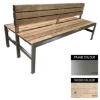 Picture of Slimline Bench - Stainless Steel 304 and Wood - Bolt Down - 45x240x98cm - Colour Options - SLBD4262S