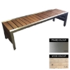 Picture of Mall Bench - Stainless Steel 304 and Wood - Adj. Feet - 45x240x51cm - Colour Options - ML4261S