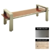 Picture of Modern Bench - Stainless Steel 304 and Wood - Bolt Down - 45x240x49cm - Colour Options - MD4262S