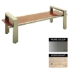 Picture of Modern Bench - Stainless Steel 304 and Wood - Adj. Feet - 45x240x49cm - Colour Options - MD4261S