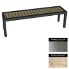 Picture of Facilities Bench - Stainless Steel 304 and Wood - Adj. Feet - 45x150x51cm - Colour Options - FL4231S
