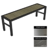 Picture of Slimline Bench - Stainless Steel 304 and Composite - Bolt Down - 45x240x54cm - Colour Options - SLO4262S
