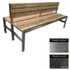 Picture of Slimline Bench - Stainless Steel 304 and Wood - Bolt Down - 45x240x98cm - Colour Options - SLBD4262S
