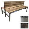 Picture of Slimline Bench - Stainless Steel 304 and Wood - Bolt Down - 45x180x98cm - Colour Options - SLBD4242S