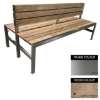 Picture of Slimline Bench - Stainless Steel 304 and Wood - Adj. Feet - 45x180x98cm - Colour Options - SLBD4241S