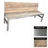 Picture of Slimline Bench - Stainless Steel 304 and Wood - Bolt Down - 45x240x49cm - Colour Options - SLB4262S