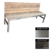 Picture of Slimline Bench - Stainless Steel 304 and Wood - Bolt Down - 45x180x49cm - Colour Options - SLB4242S