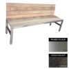 Picture of Slimline Bench - Stainless Steel 304 and Wood - Adj. Feet - 45x180x49cm - Colour Options - SLB4241S