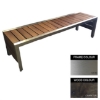 Picture of Mall Bench - Stainless Steel 304 and Wood - Adj. Feet - 45x240x51cm - Colour Options - ML4261S