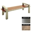 Picture of Modern Bench - Stainless Steel 304 and Wood - Bolt Down - 45x240x49cm - Colour Options - MD4262S