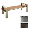 Picture of Modern Bench - Stainless Steel 304 and Wood - Adj. Feet - 45x240x49cm - Colour Options - MD4261S