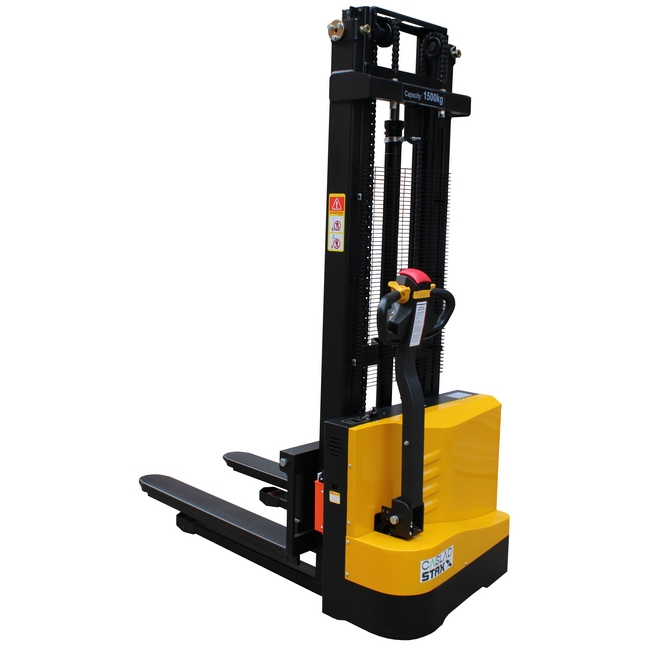 SW pallet stacker, similar to electric pallet jack, electric pallet truck from makro, builders, caslad.