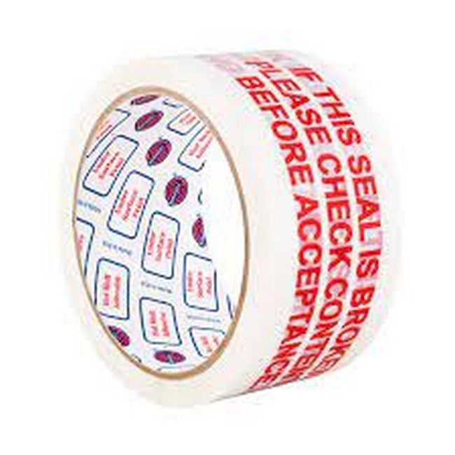 SW security printed, similar to packaging tape;adhesive tape;security tape;printed tape; from mica, builders warehouse.
