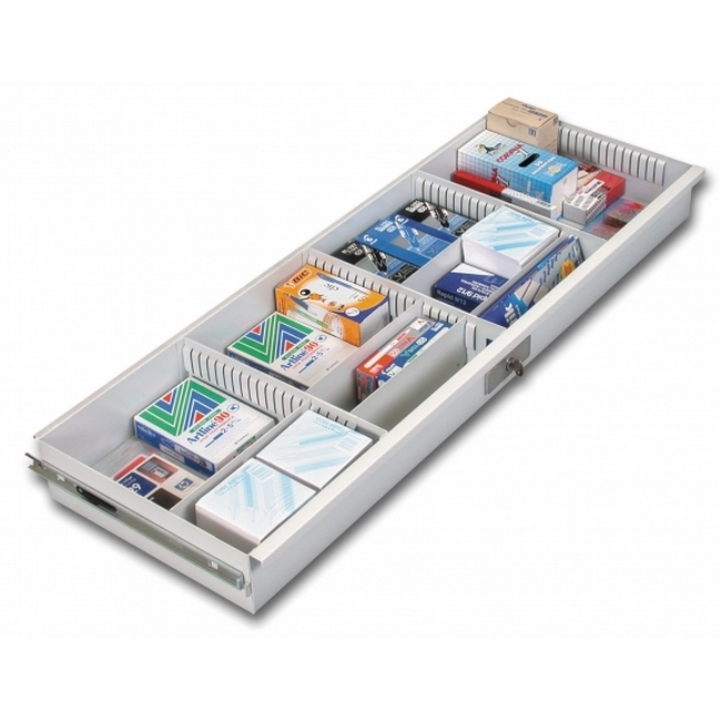 SW pull out stationery, similar to bulk filer, tidy files, filing systems from business furniture solutions.